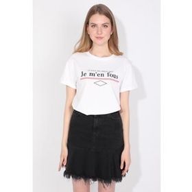 Markapia Beyaz Kadın Bisiklet Yaka Basic T-Shirt