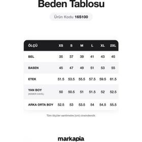 Markapia Blue White Jean Diz Üstü Mavi Kadın Etek
