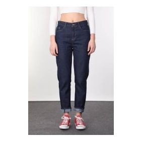 Markapia Boyfriend Indigo Jean Kadın Pantolon