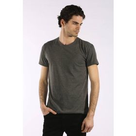 Markapia Erkek Antrasit Basic Bisiklet Yaka T-shirt