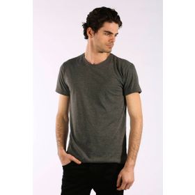 Markapia Erkek Antrasit Basic Bisiklet Yaka T-shirt