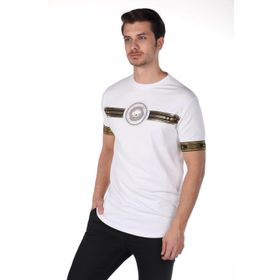 Markapia Erkek Baskılı Bisiklet Yaka T-Shirt