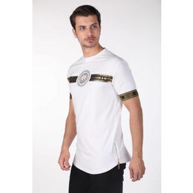 Markapia Erkek Baskılı Bisiklet Yaka T-Shirt