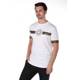 Markapia Erkek Baskılı Bisiklet Yaka T-Shirt