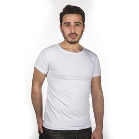 Markapia Erkek Beyaz Bisiklet Yaka T-Shirt
