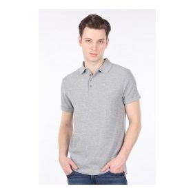 Markapia Erkek Gri Polo Yaka T-shirt