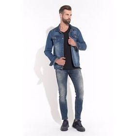 Markapia Erkek Mavi Skinny Fit Jean Pantolon