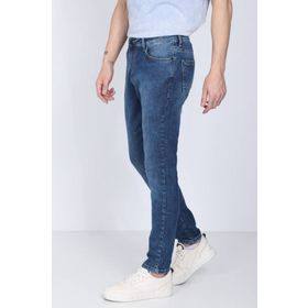 Markapia Erkek Mavi Straight Fit Jean Pantolon