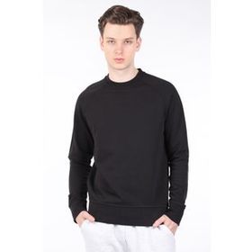 Markapia Erkek Siyah Düz Bisiklet Yaka Sweatshirt