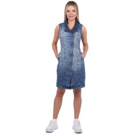 Markapia Fermuarlı Jean Kadın Elbise