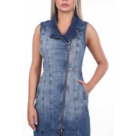 Markapia Fermuarlı Jean Kadın Elbise