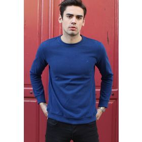 Markapia İndigo Erkek Bisiklet Yaka Sweatshirt