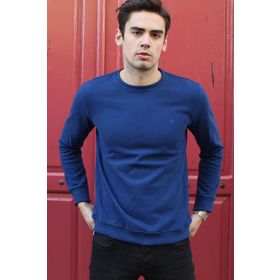 Markapia İndigo Erkek Bisiklet Yaka Sweatshirt
