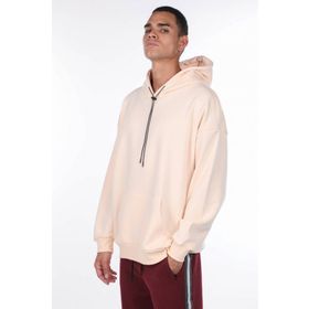 Markapia Kanguru Cepli Ekru Erkek Kapüşonlu Sweatshirt