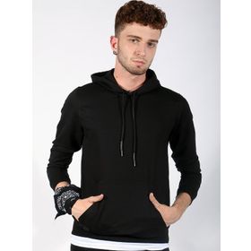 Markapia Kanguru Cepli Kapüşonlu Siyah Erkek Sweatshirt