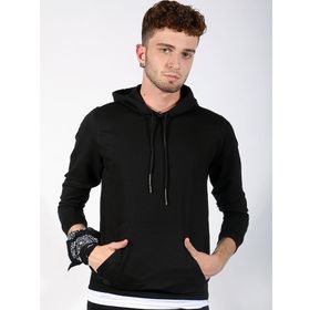 Markapia Kanguru Cepli Kapüşonlu Siyah Erkek Sweatshirt