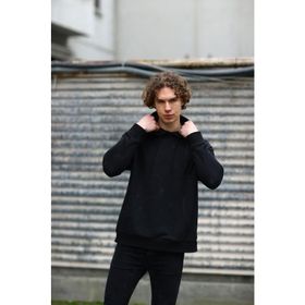 Markapia Kanguru Cepli Kapüşonlu Siyah Erkek Sweatshirt