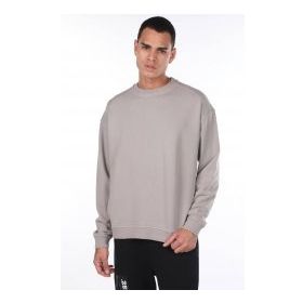 Markapia Oversize Bej Erkek Bisiklet Yaka Sweatshirt