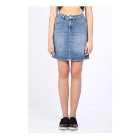 Markapia Slim Fit Jean Açık Mavi Kadın Etek