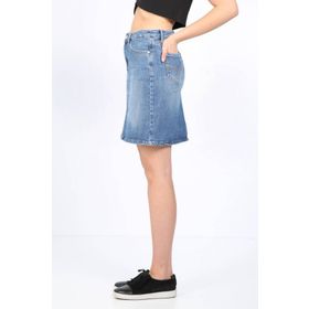 Markapia Slim Fit Jean Açık Mavi Kadın Etek