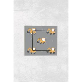 Markcat Grano Uv Baskılı Kamyon Desen Tekli Anahtar Priz Çerçeve Set