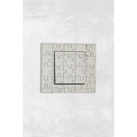 Markcat Grano Uv Baskılı Puzzle Desen Beyaz Tekli Anahtar Priz Çerçeve Set