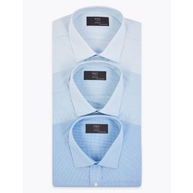 Marks & Spencer 3'lü Regular Fit Erkek Gömlek Seti