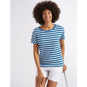 Marks & Spencer Çizgili Kısa Kollu Bayan T-shirt