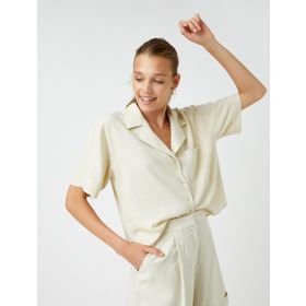 Marks & Spencer Erkek Keten Karışımlı Kısa Kollu Gömlek