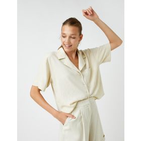 Marks & Spencer Erkek Keten Karışımlı Kısa Kollu Gömlek