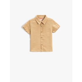 Marks & Spencer Erkek Keten Karışımlı Kısa Kollu Gömlek