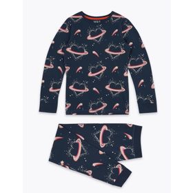 Marks & Spencer Pamuklu Kalp Desenli Pijama Takımı