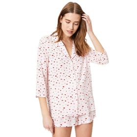 Marks & Spencer Pembe Desenli Bayan Pijama Üstü