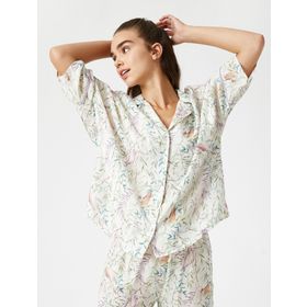 Marks & Spencer Pembe Desenli Bayan Pijama Üstü
