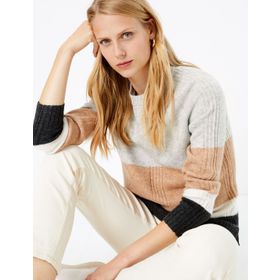 Marks & Spencer Renk Bloklu Erkek Çocuk Kazak