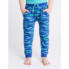 Marks & Spencer Saf Pamuklu Desenli Erkek Çocuk Pijama Takımı