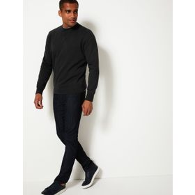 Marks & Spencer Saf Pamuklu Yuvarlak Yaka Erkek Sweatshirt