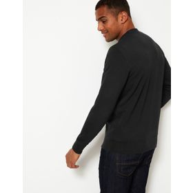 Marks & Spencer Saf Pamuklu Yuvarlak Yaka Erkek Sweatshirt