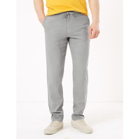 Marks & Spencer Siyah Bayan Keten Regular Fit Pantolon
