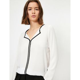 Marks & Spencer V Yaka Uzun Kollu Kadın Bluz