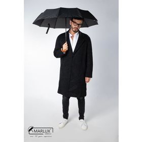 Marlux M21MAR1004MR001 Siyah Ahşap Baston Saplı Tam Otomatik Premium Lüks Erkek Şemsiye