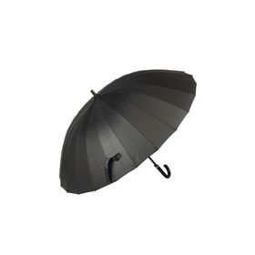 Marlux M21MAR1024R003 Siyah Gri Desenli Baston 24 Fiber Tel Hakiki Deri Saplı Premium Protokol Şemsiye