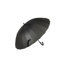 Marlux M21MAR1024R003 Siyah Gri Desenli Baston 24 Fiber Tel Hakiki Deri Saplı Premium Protokol Şemsiye