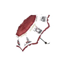Marlux M21MAR109R001 İstanbul Figürlü Bordo Kadın Şemsiyesi