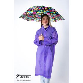 Marlux M21MAR605R01 Renkli Kedi Desenli 8 Telli Manuel Rüzgara Dayanıklı Şemsiye