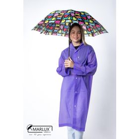 Marlux M21MAR605R01 Renkli Kedi Desenli 8 Telli Manuel Rüzgara Dayanıklı Şemsiye