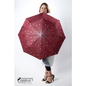 Marlux M21MAR711R001 Kırmızı Damlalı Tam Otomatik Kadın Şemsiye