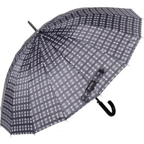 Marlux M21MARRST02R002 Rst Gri Kare Ekose Fiber 16 Telli Erkek Baston Şemsiye