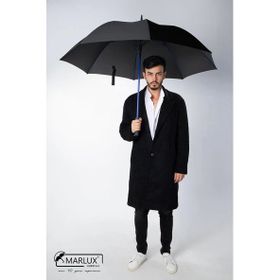 Marlux MPR2008 8 Fiber Telli Rüzgara Dayanıklı Siyah Mavi Otomatik Özel Tasarım Protokol Şemsiye