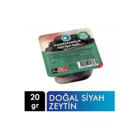 Marmara Birlik 20 gr Kahvaltılık Salamura Piknik Siyah Zeytin (96 adet)